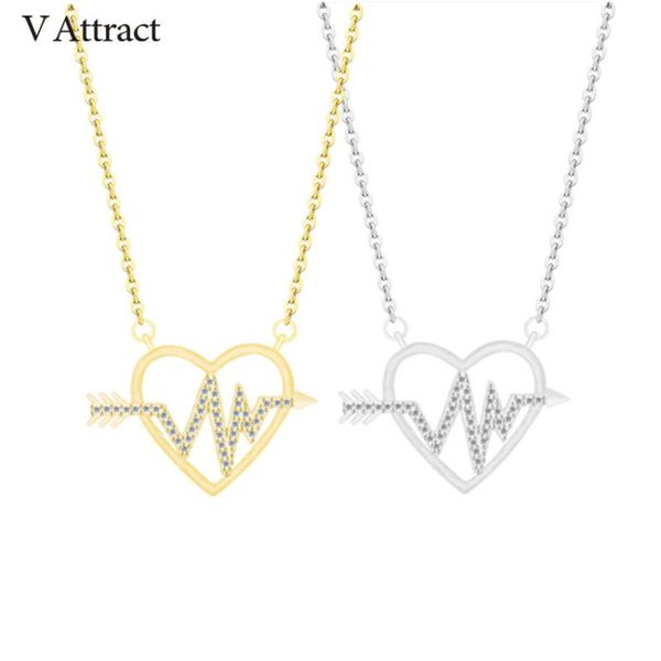 pendant necklaces v attract vintage cz heart charm necklace pendants women gold chain kolye simple heartbeat choker bijoux femme anniversary, Silver
pendant necklaces v attract vintage cz heart charm necklace pendants women gold chain kolye simple heartbeat choker bijoux femme anniversary, Silver