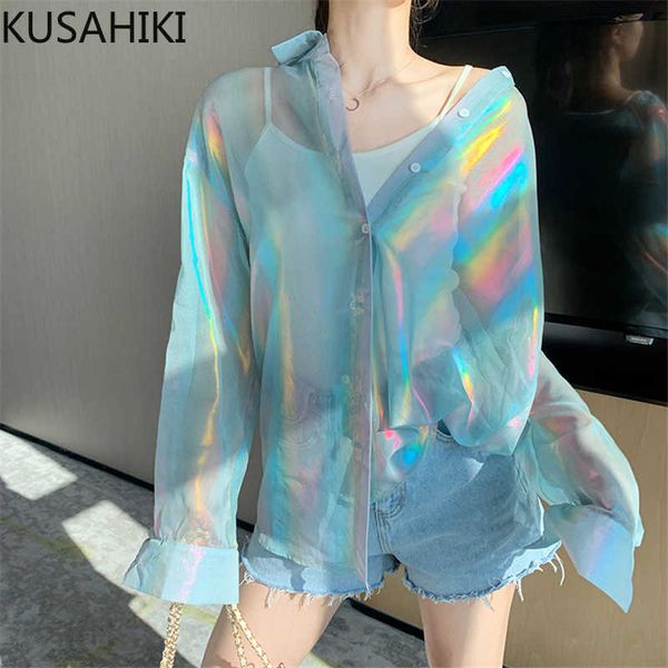 korean laser thin sun-protection blouses causal long sleeve spring summer shirt women medium-long blusas 6f412 210603, White
korean laser thin sun-protection blouses causal long sleeve spring summer shirt women medium-long blusas 6f412 210603, White
