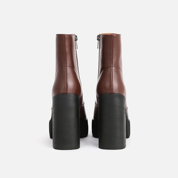boots womans martin super high brown genuine leather retro thin increase modern square heel platform ankle o3cp, Black
boots womans martin super high brown genuine leather retro thin increase modern square heel platform ankle o3cp, Black