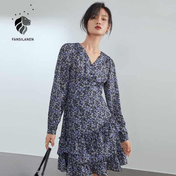 fansilanen floral print ruffle elegant chiffon dress women long sleeve v neck boho spring summer vintage short 210607, Black;gray
fansilanen floral print ruffle elegant chiffon dress women long sleeve v neck boho spring summer vintage short 210607, Black;gray