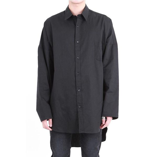 men's casual shirts very immortal irregular hem oversize large size loose long-sleeved shirt male round pendulum long section tide men, White;black
men's casual shirts very immortal irregular hem oversize large size loose long-sleeved shirt male round pendulum long section tide men, White;black