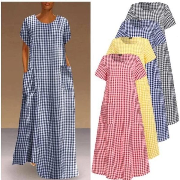 casual dresses women dress vintage bohemian maxi long loose sundress plaid printed robe femme vestido, Black;gray
casual dresses women dress vintage bohemian maxi long loose sundress plaid printed robe femme vestido, Black;gray