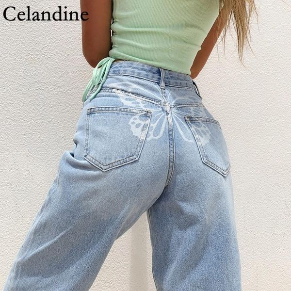 celandine vintage harajuku butterfly print jeans women y2k high waist straight pants ladies casual trousers streetwear 2021 women's, Blue
celandine vintage harajuku butterfly print jeans women y2k high waist straight pants ladies casual trousers streetwear 2021 women's, Blue