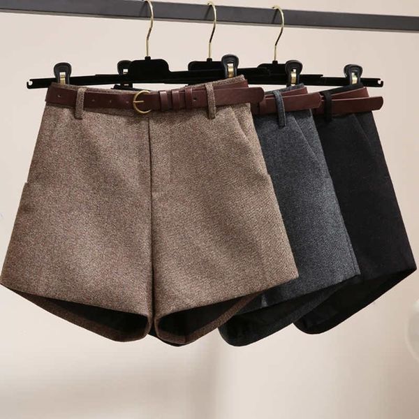 women's shorts autumn winter woolen black gray high waist casual korean fashion office ladies wool wide leg c7621, White;black
women's shorts autumn winter woolen black gray high waist casual korean fashion office ladies wool wide leg c7621, White;black