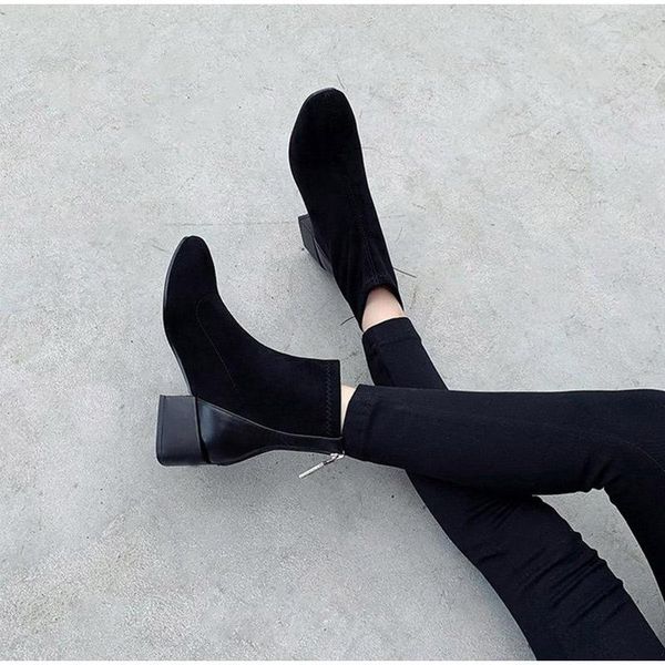 boots women ankle chunky ladies shoes zipper flock mid heels female pumps woman footwear comfort fashion 20211, Black
boots women ankle chunky ladies shoes zipper flock mid heels female pumps woman footwear comfort fashion 20211, Black