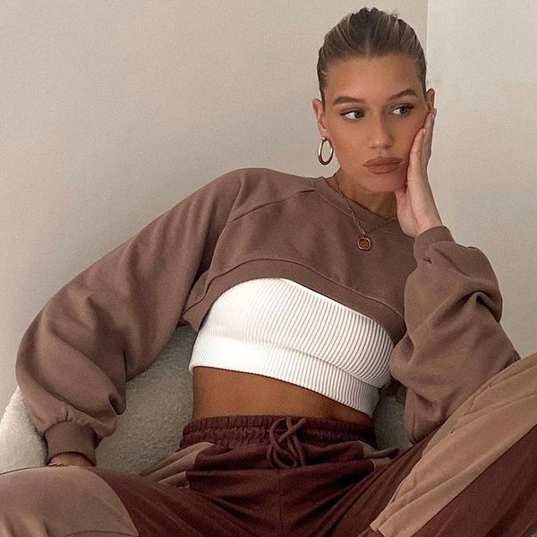 women's hoodies & sweatshirts winter women super-short long sleeve tracksuits round neck pullovers outfits korean, Black
women's hoodies & sweatshirts winter women super-short long sleeve tracksuits round neck pullovers outfits korean, Black
