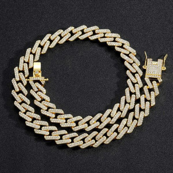 chokers 14mm hip hop necklace bracelet cubic zirconia bar cuban chain diamond-shaped diamond men's fashion accessories, Golden;silver
chokers 14mm hip hop necklace bracelet cubic zirconia bar cuban chain diamond-shaped diamond men's fashion accessories, Golden;silver