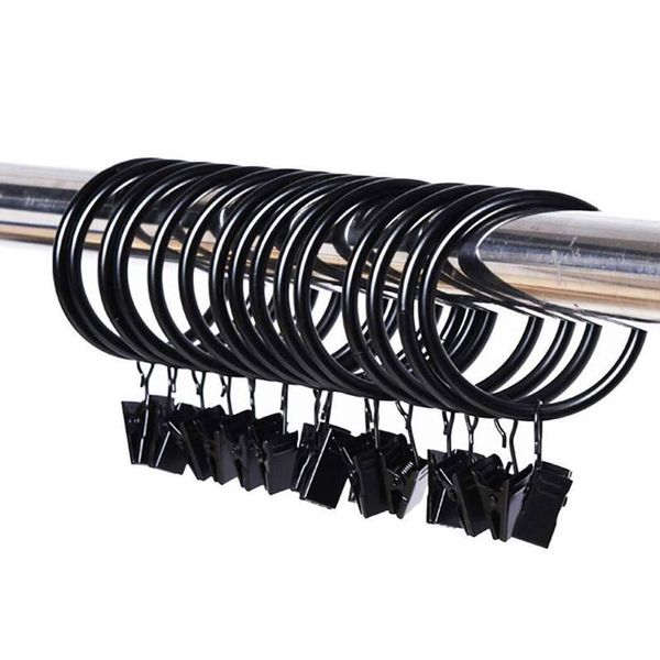other home decor 35 mm diameter pack of 30 multi-purpose curtain clip rod rings with clips - black
other home decor 35 mm diameter pack of 30 multi-purpose curtain clip rod rings with clips - black