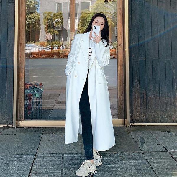 women's trench coats fashion korean drawstring waist loose long white coat for women elegant chic coffee windbreaker spring autumn cloa, Tan;black
women's trench coats fashion korean drawstring waist loose long white coat for women elegant chic coffee windbreaker spring autumn cloa, Tan;black