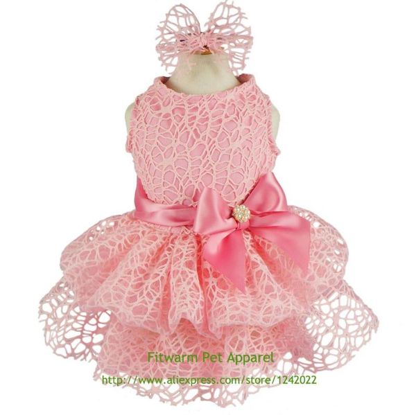 dog apparel fitwarm luxury pink lace tutu dress pet wedding clothes shirts + matching hair clip,pink xs small medium large
dog apparel fitwarm luxury pink lace tutu dress pet wedding clothes shirts + matching hair clip,pink xs small medium large