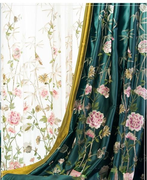 curtain & drapes chinese classical turquoise peony bamboo satin embroidery customization home decoration curtains for living dining room bed
curtain & drapes chinese classical turquoise peony bamboo satin embroidery customization home decoration curtains for living dining room bed