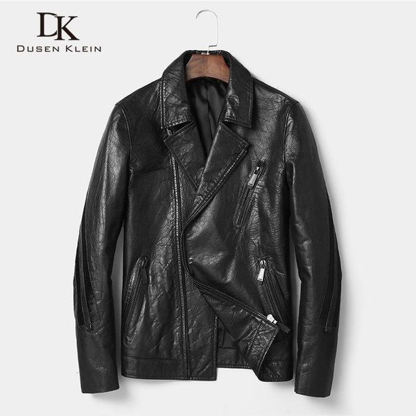 men's leather & faux genuine jacket sheepskin short coat black outerwear designer brand vintage wax dk8110
men's leather & faux genuine jacket sheepskin short coat black outerwear designer brand vintage wax dk8110