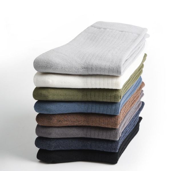 men's socks fashion pure cotton knit solid color autumn winter warm soft breathable medium tube male elasticity, Black
men's socks fashion pure cotton knit solid color autumn winter warm soft breathable medium tube male elasticity, Black