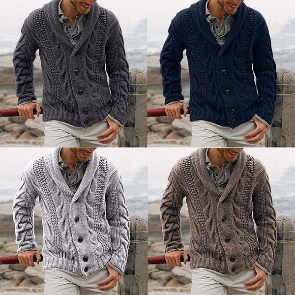 men's jackets men cardigan solid color sweater knitted jumper coat warm soft jacket casual buttoned long sleeve chunky collar, Black;brown
men's jackets men cardigan solid color sweater knitted jumper coat warm soft jacket casual buttoned long sleeve chunky collar, Black;brown