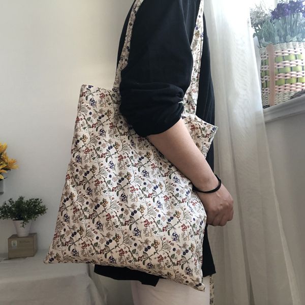 simple floral women eco reusable handbag female thin cotton cloth shoulder bag large capacity ladies shopping travel casual tote
simple floral women eco reusable handbag female thin cotton cloth shoulder bag large capacity ladies shopping travel casual tote