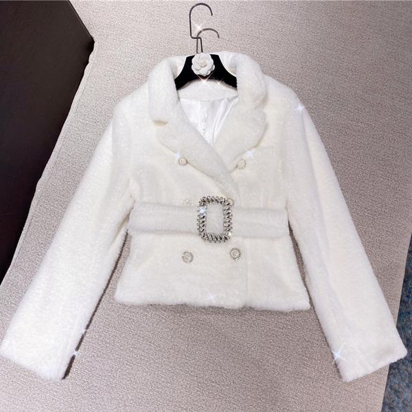 est high street winter 2021 autumn fashion women's mohair fur jacket suits & blazers, White;black
est high street winter 2021 autumn fashion women's mohair fur jacket suits & blazers, White;black