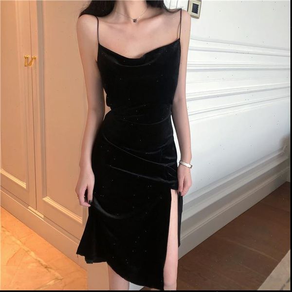 brand spaghetti strap slit velvet women dress black bodycon bandage midi party vestidos verano, Black;gray
brand spaghetti strap slit velvet women dress black bodycon bandage midi party vestidos verano, Black;gray