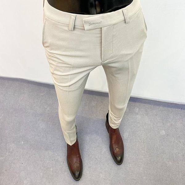 men's suits & blazers suit pants formal pure color slim trousers business casual fashion clothing dress full length, White;black
men's suits & blazers suit pants formal pure color slim trousers business casual fashion clothing dress full length, White;black