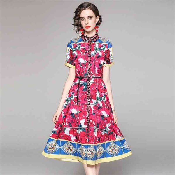 runway designer female summer women elegant slim fashion casual vintage flower print single-breasted shirt dresses 210514, Black;gray
runway designer female summer women elegant slim fashion casual vintage flower print single-breasted shirt dresses 210514, Black;gray