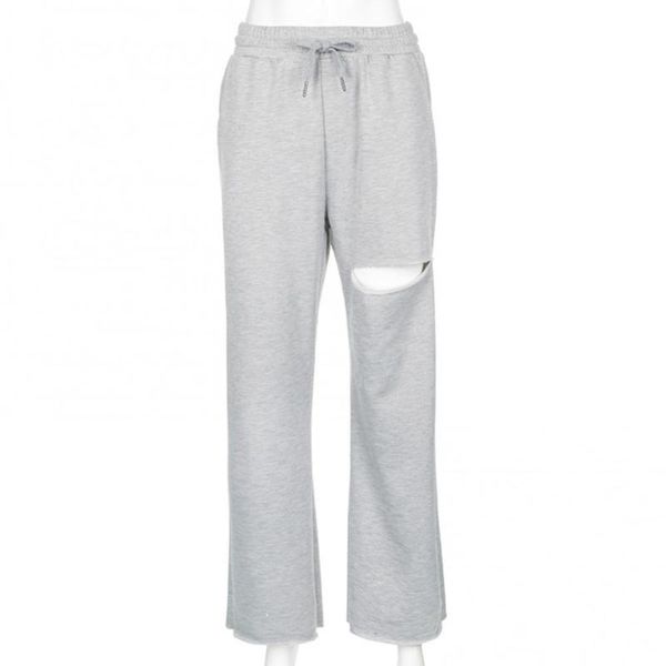 women's pants & capris fashion women baggy wide leg hole high waist pocket loose trousers sweatpants, Black;white
women's pants & capris fashion women baggy wide leg hole high waist pocket loose trousers sweatpants, Black;white
