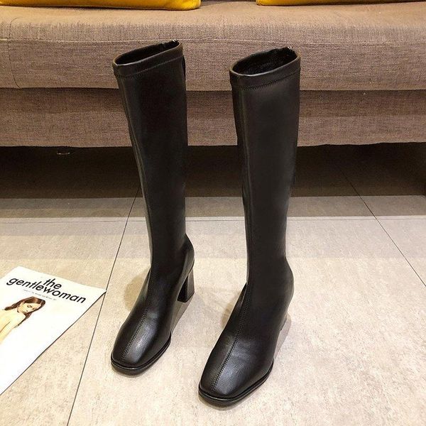 boots fashion pu leather knee high women elegant square toe heels long botas woman black beige waterproof shoes
boots fashion pu leather knee high women elegant square toe heels long botas woman black beige waterproof shoes