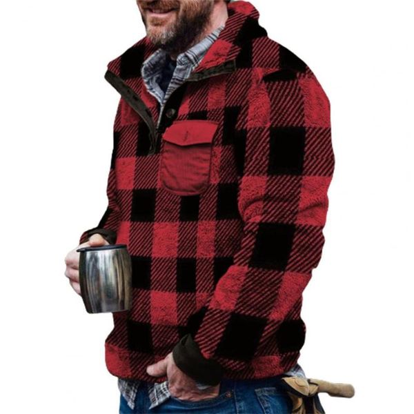 men's hoodies & sweatshirts men sweatshirt plaid thicken pullover loose winter for daily wear, Black
men's hoodies & sweatshirts men sweatshirt plaid thicken pullover loose winter for daily wear, Black