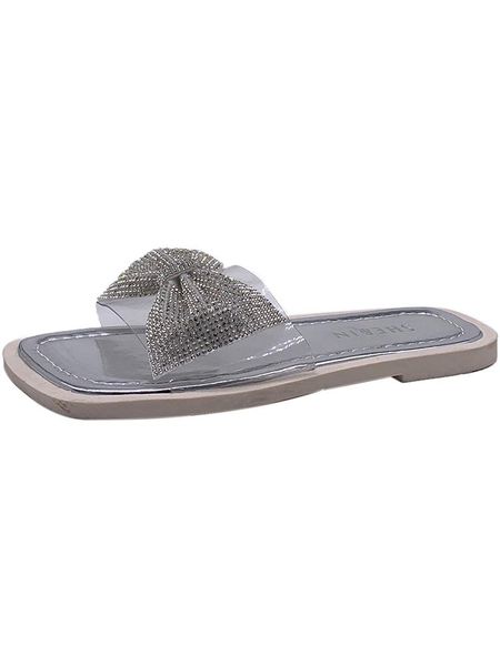 large 35-40 women's slippers for outer wear 2021 summer casual style crystal bow flat-bottomed light and comfortable sandals., Black
large 35-40 women's slippers for outer wear 2021 summer casual style crystal bow flat-bottomed light and comfortable sandals., Black