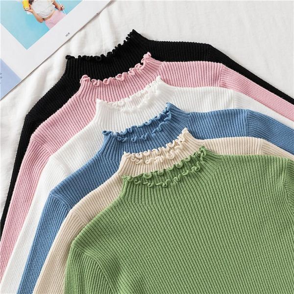 korean winter sweater female half turtleneck sleeve head bottoming short thin slim wooden ear side pullover women's sweaters, White;black
korean winter sweater female half turtleneck sleeve head bottoming short thin slim wooden ear side pullover women's sweaters, White;black