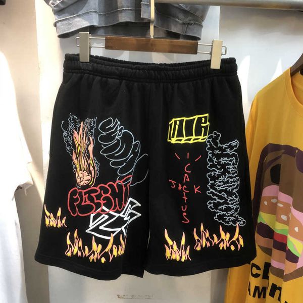 men's shorts fashion brand travis scott foam printed basketball pants co branded men's loose casual shorts, White;black
men's shorts fashion brand travis scott foam printed basketball pants co branded men's loose casual shorts, White;black