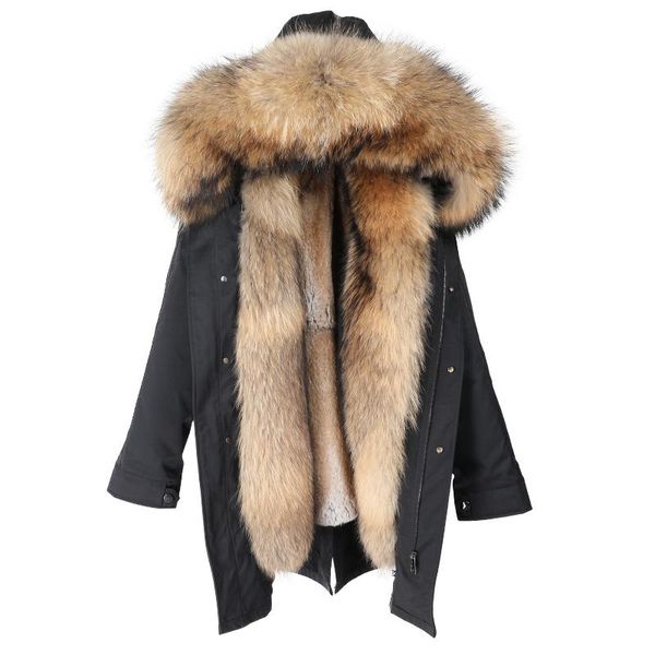 women's fur & faux long parka winter jacket detachable natural raccoon collar liner thick warm women real coat2021 luxury, Black
women's fur & faux long parka winter jacket detachable natural raccoon collar liner thick warm women real coat2021 luxury, Black