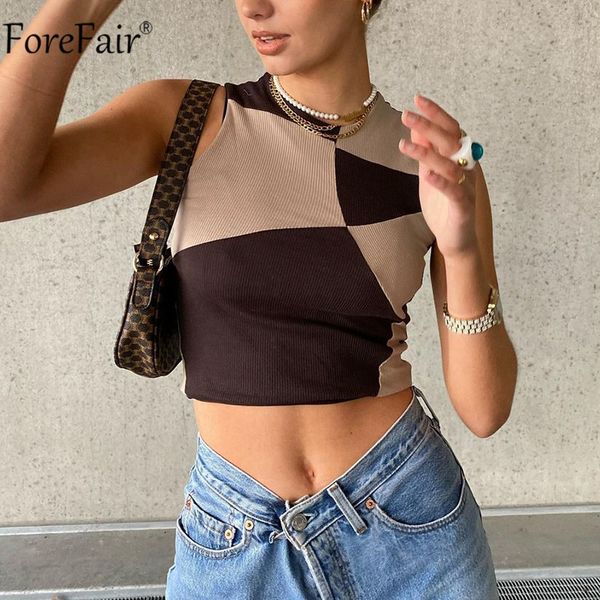 2021 patchwork sleeveless crop women off shoulder summer y2k brown blue casual shirts tank knit fashion, Black;white
2021 patchwork sleeveless crop women off shoulder summer y2k brown blue casual shirts tank knit fashion, Black;white