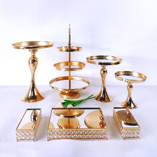 6-9pcs crystal metal cake stand set acrylic mirror cupcake decorations dessert pedestal wedding party display tray baking & pastry tools
6-9pcs crystal metal cake stand set acrylic mirror cupcake decorations dessert pedestal wedding party display tray baking & pastry tools