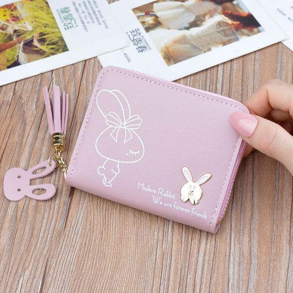 women small wallets lady short zipper tassel rabbit wallet fashion korean style purse for coins card bag carteira, Red;black
women small wallets lady short zipper tassel rabbit wallet fashion korean style purse for coins card bag carteira, Red;black