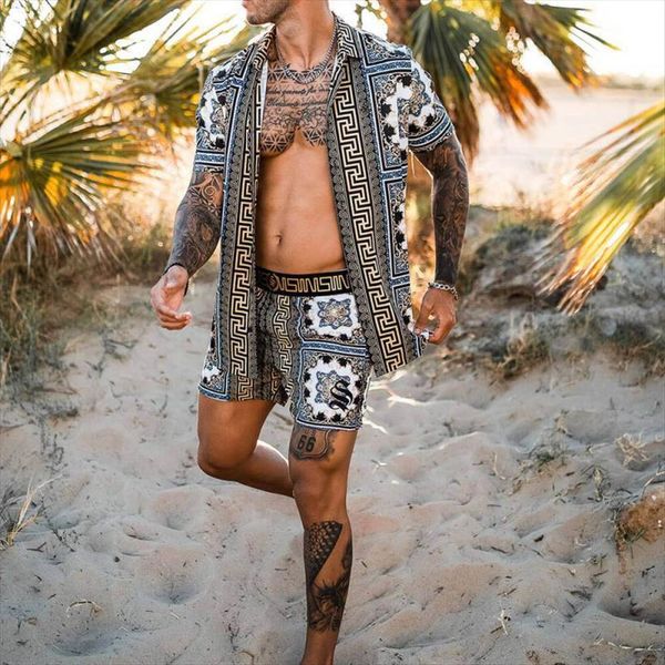 hawaiian printing set mens tracksuits short sleeve summer casual floral shirt beach shorts quick dry two piece suit fashion men, Gray
hawaiian printing set mens tracksuits short sleeve summer casual floral shirt beach shorts quick dry two piece suit fashion men, Gray