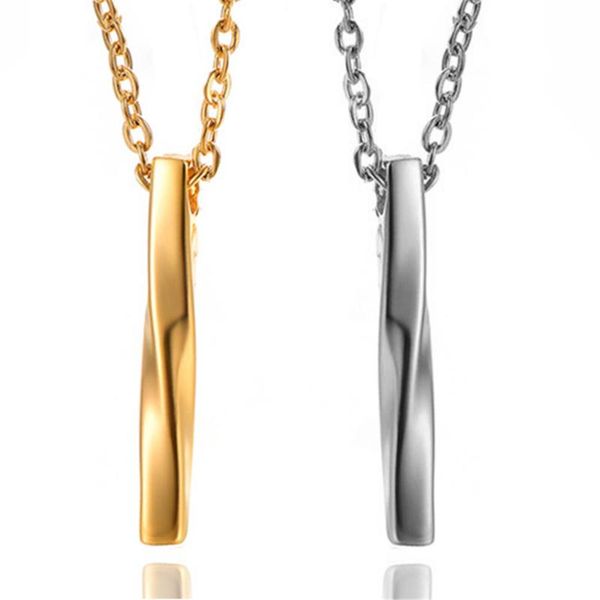 pendant necklaces fashion twisted male gold color stainless steel geometric necklace for men women punk jewelry gift, Silver
pendant necklaces fashion twisted male gold color stainless steel geometric necklace for men women punk jewelry gift, Silver