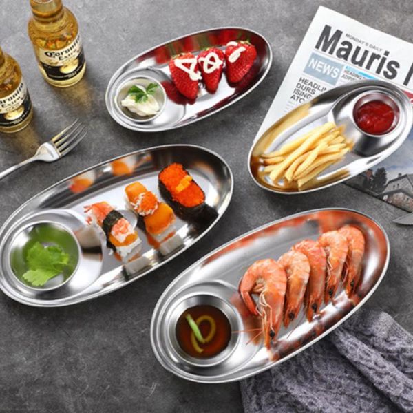 dishes & plates stainless steel snack dish plate ketchup sauce dipping french fries divided grid fried chicken platos
dishes & plates stainless steel snack dish plate ketchup sauce dipping french fries divided grid fried chicken platos