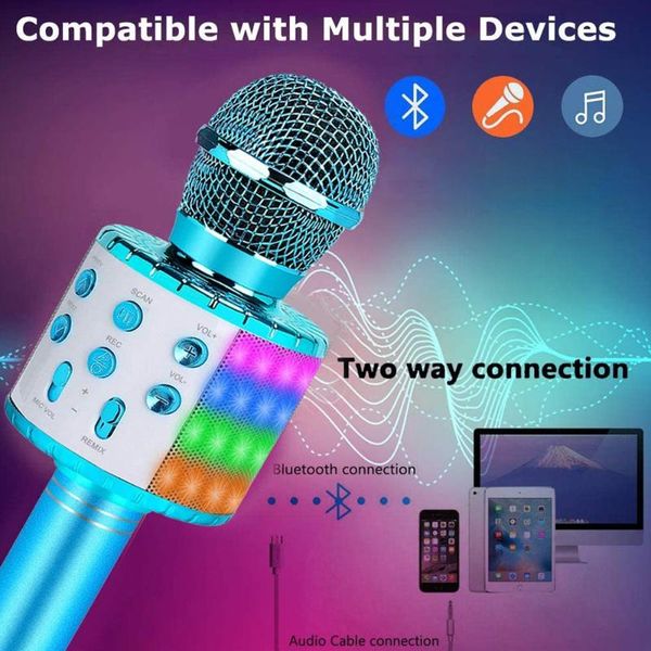 wireless bluetooth microphones 3-in-1 karaoke mic speaker microphone audio video music kqs8
wireless bluetooth microphones 3-in-1 karaoke mic speaker microphone audio video music kqs8