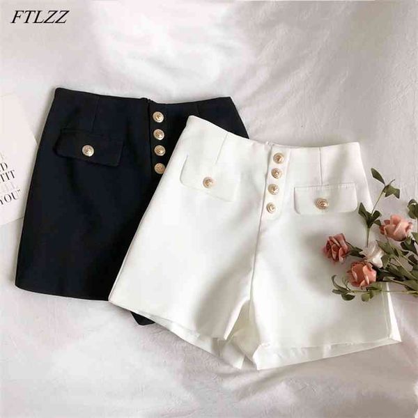 arrival summer women casual single breasted wide leg shorts office lady elegant high waist slim 210430, White;black 
arrival summer women casual single breasted wide leg shorts office lady elegant high waist slim 210430, White;black