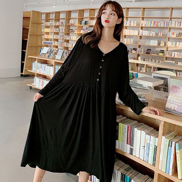 women's sleepwear casual spring autumn night women long sleeve modal cotton big size fat mm wear home clothes female nightgowns ne, Black;red
women's sleepwear casual spring autumn night women long sleeve modal cotton big size fat mm wear home clothes female nightgowns ne, Black;red