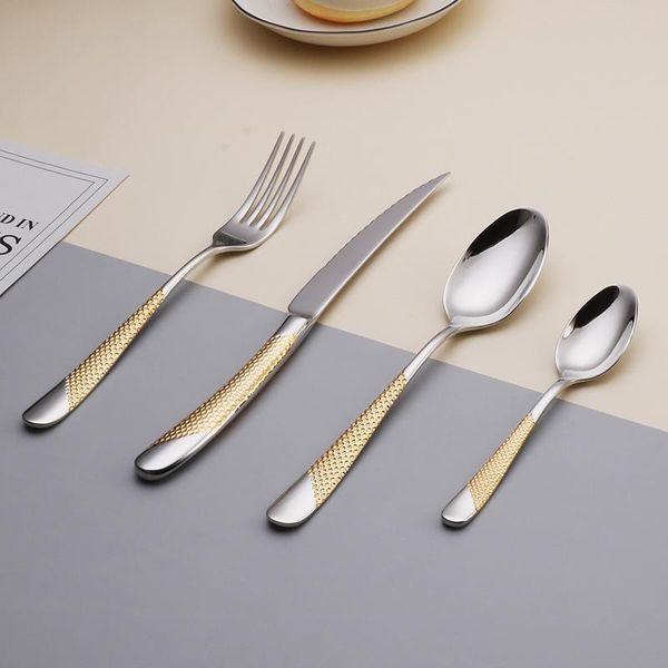 dinnerware sets kitchen tableware cutlery set silver stainless steel luxury fork spoon knife western dinner gold
dinnerware sets kitchen tableware cutlery set silver stainless steel luxury fork spoon knife western dinner gold