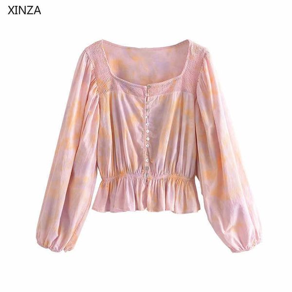 women's blouses & shirts blouse women vintage tie dye cropped puff sleeve crochet applique summer shirt ruffle elastic loose plea, White
women's blouses & shirts blouse women vintage tie dye cropped puff sleeve crochet applique summer shirt ruffle elastic loose plea, White