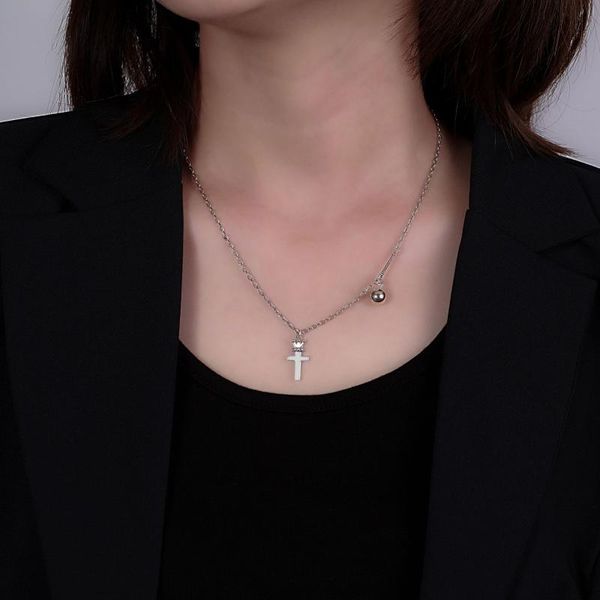 chains light luxury chic korean retro do old thai silver necklace ins cold wind cross bell s925 sterling
chains light luxury chic korean retro do old thai silver necklace ins cold wind cross bell s925 sterling