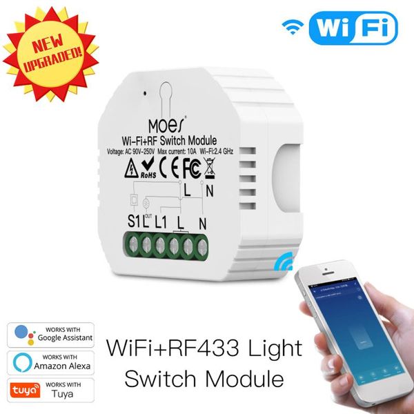smart home control wifi rf433 relay switch module 1 gang 1/2 way life/tuya app remote touch work with alexa google
smart home control wifi rf433 relay switch module 1 gang 1/2 way life/tuya app remote touch work with alexa google