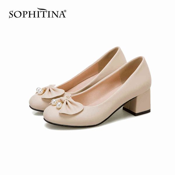 sophitina spring autumn sweet style pumps woman shallow butterfly-knot pearl round toe med high square heel dress shoes po967 210513, Black
sophitina spring autumn sweet style pumps woman shallow butterfly-knot pearl round toe med high square heel dress shoes po967 210513, Black