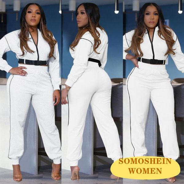 women's two piece pants somoshein pure white sets wholesale stand collar zipper basic fall clothes for women casual streetwear ensemble
women's two piece pants somoshein pure white sets wholesale stand collar zipper basic fall clothes for women casual streetwear ensemble