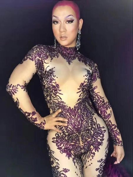women's jumpsuits & rompers women sparkly purple stones jumpsuit outfit prom costumes stage dance nightclub singer performance rhinesto, Black;white
women's jumpsuits & rompers women sparkly purple stones jumpsuit outfit prom costumes stage dance nightclub singer performance rhinesto, Black;white