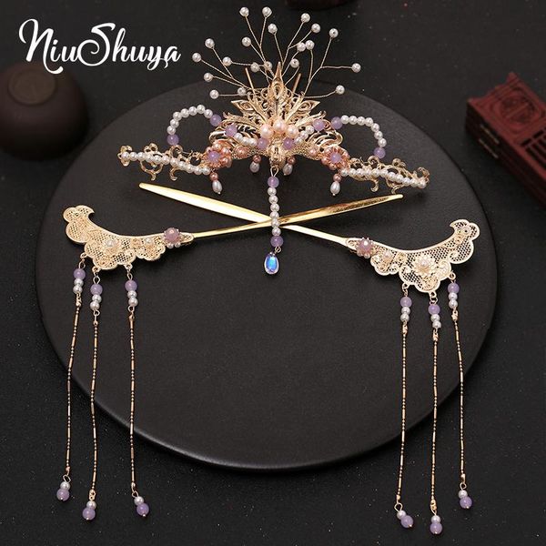 hair clips & barrettes niushuya hanfu costume bridal headdress chinese accessories pearl crystal flower wedding jewelry, Golden;silver
hair clips & barrettes niushuya hanfu costume bridal headdress chinese accessories pearl crystal flower wedding jewelry, Golden;silver