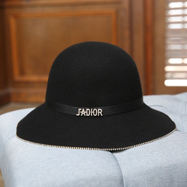 big hat japanese autumn and winter woollen diamond elegant basin women's foldable leisure versatile fisherman's fashion, Blue;gray
big hat japanese autumn and winter woollen diamond elegant basin women's foldable leisure versatile fisherman's fashion, Blue;gray