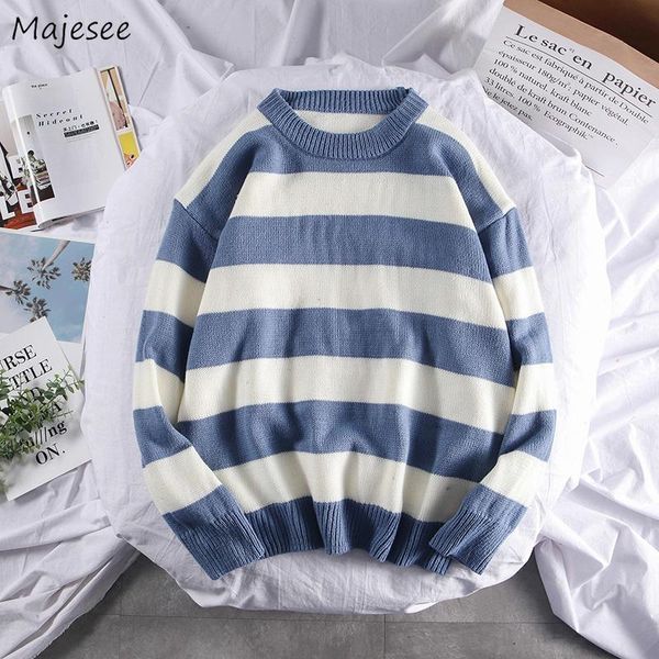 men's sweaters men pullovers o-neck striped classic knitting male couple loose harajuku outwear student collage teens pullover jumpers, White;black
men's sweaters men pullovers o-neck striped classic knitting male couple loose harajuku outwear student collage teens pullover jumpers, White;black