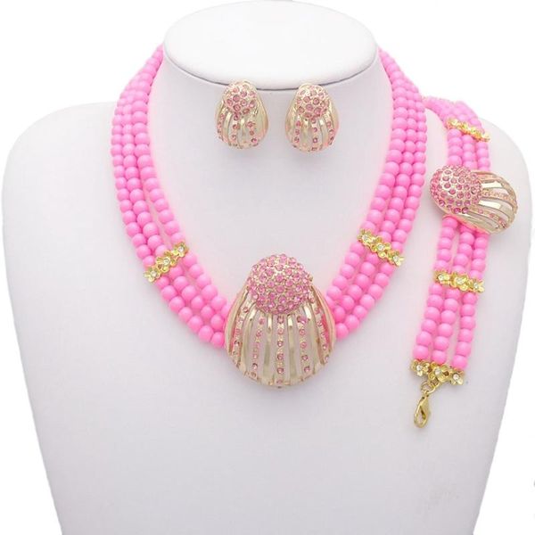 earrings & necklace yulaili fashion pink african beads jewelry sets charm rhinestone stud bracelet for women wedding jewelery, Silver
earrings & necklace yulaili fashion pink african beads jewelry sets charm rhinestone stud bracelet for women wedding jewelery, Silver